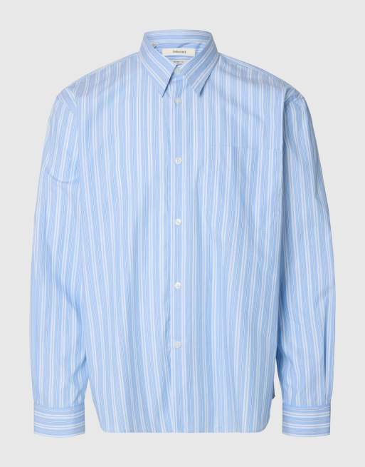 Selected - Camicia a maniche lunghe azzurra, 6 di 6