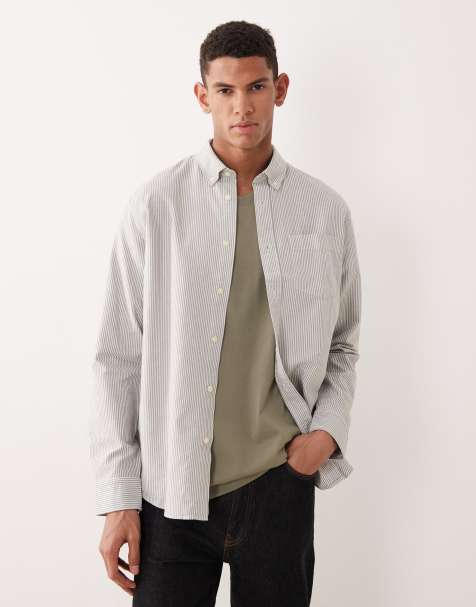 Selected - Camicia Oxford a righe color verde scuro - view 1