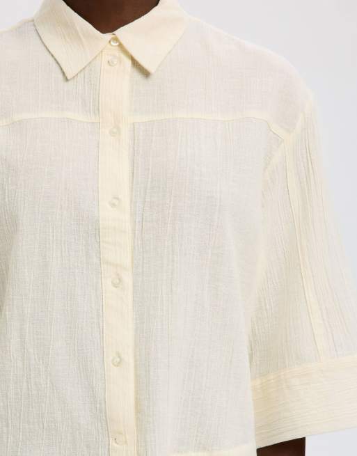 Selected - Camisa color garza con mangas 3/4, 4 de 6