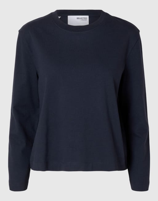 Selected camiseta en zafiro oscuro, 6 de 6