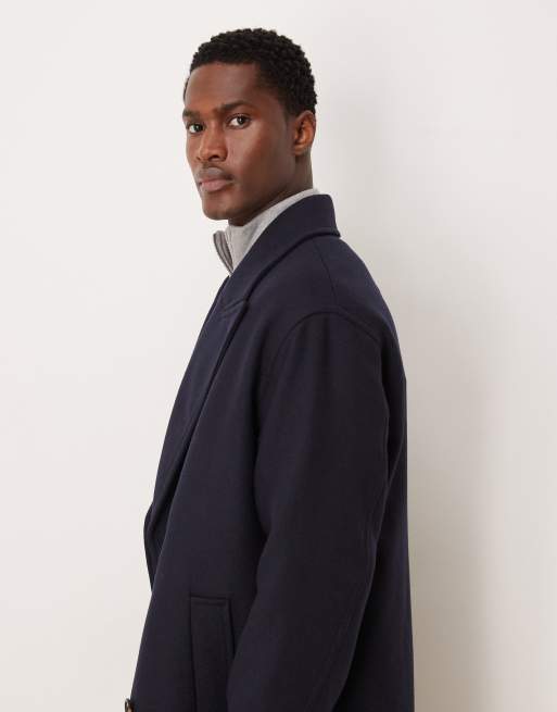 Selected - Cappotto di lana blu navy, 4 di 5