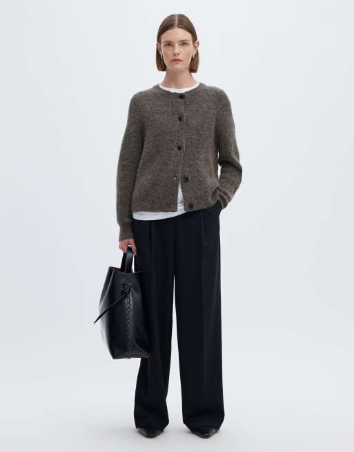Selected cardigan i mellemgråmeleret, 5 af 6