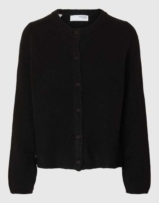 Selected Cardigan in black, 6 of 6