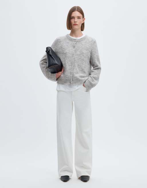 Selected Cardigan in hellgrau meliert, 5 von 6