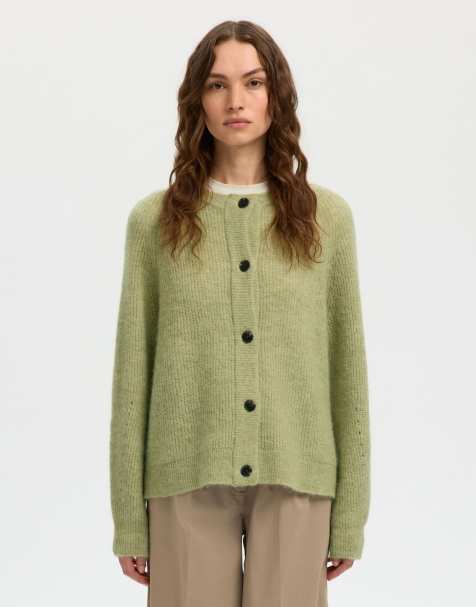 Selected - Cardigan verde - view 1