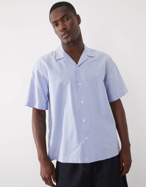 Selected - Chemise 100 % coton à manches courtes - Bleu moyen - view 1