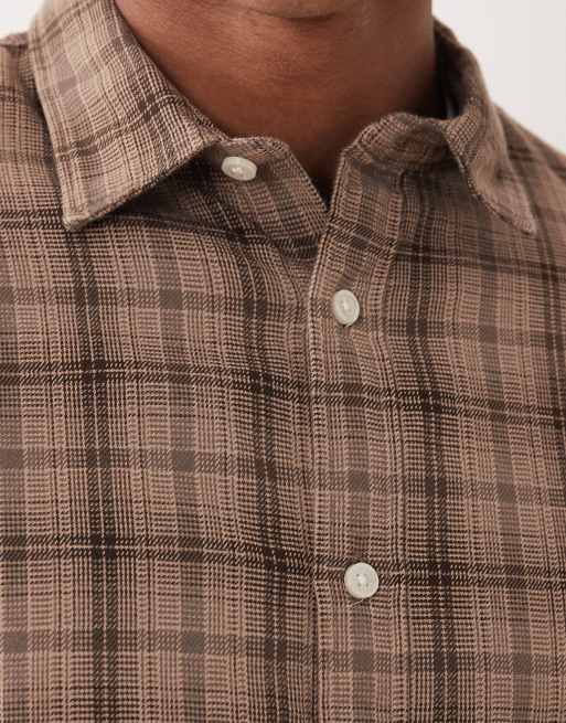 Selected - Chemise à carreaux et manches longues - Marron/noir, 5 de 5