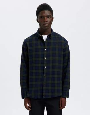 Selected - Chemise en flanelle - Gris