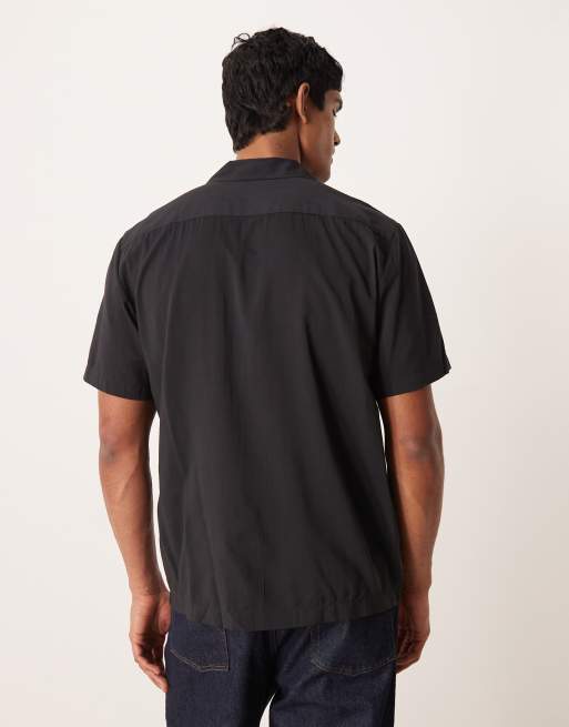 Selected - Chemise standard à manches courtes et imprimé - Noir , 3 de 5