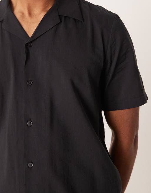 Selected - Chemise standard à manches courtes et imprimé - Noir , 5 de 5