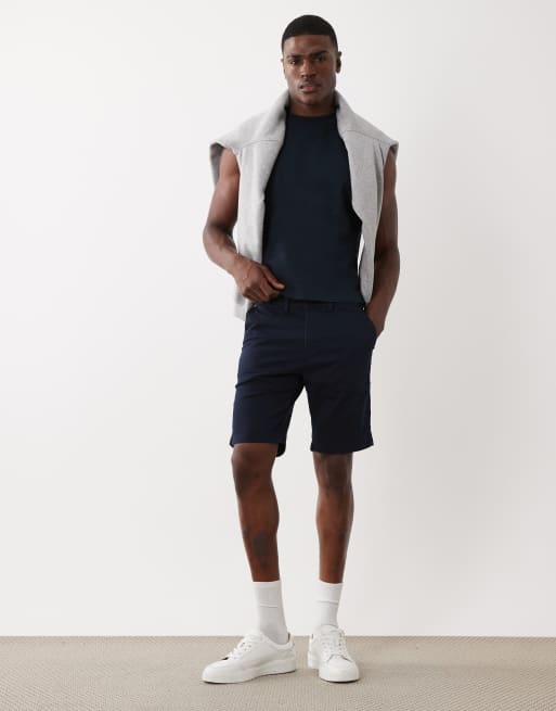 Selected chino shorts in navy , 3 of 5