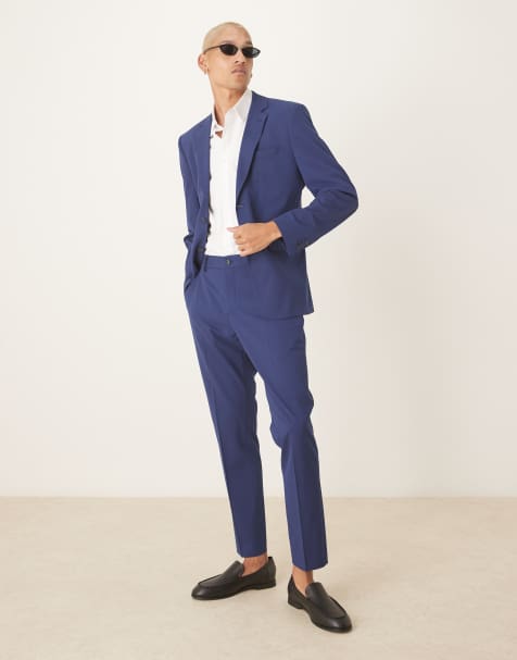 Selected slim suit trouser in dark blue 