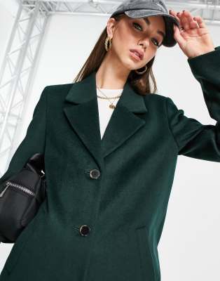 dark green tailored coat