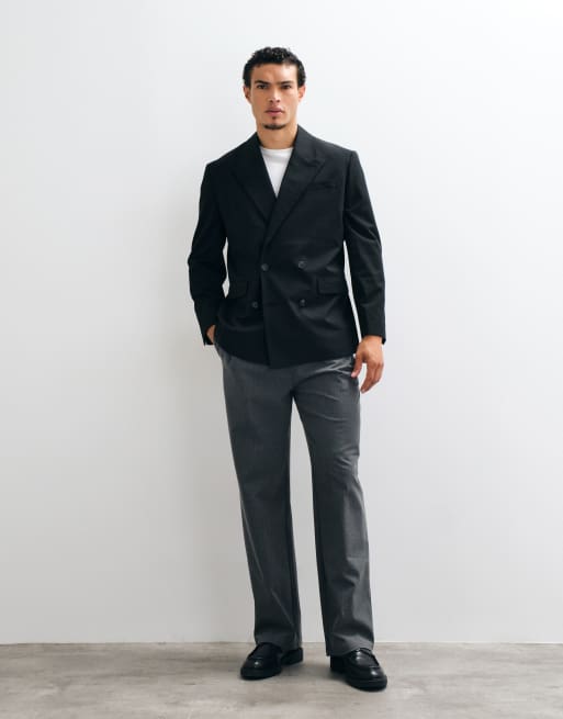 Selected Co-ord Blazer mit Relaxed Fit, zweireihig, in Schwarz, 3 von 5