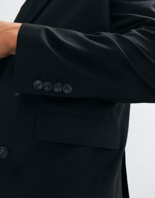 Selected Co-ord Blazer mit Relaxed Fit, zweireihig, in Schwarz, 4 von 5