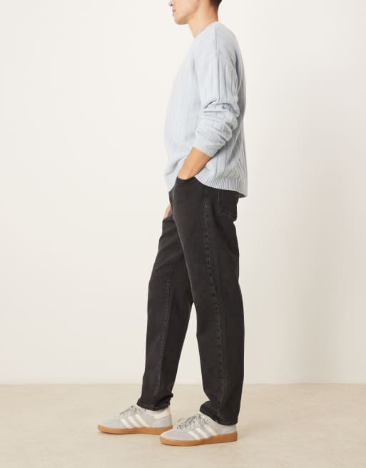 Selected Cole regular tapered fit jeans in black, 3 of 5