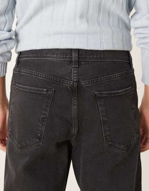 Selected Cole regular tapered fit jeans in black, 4 of 5