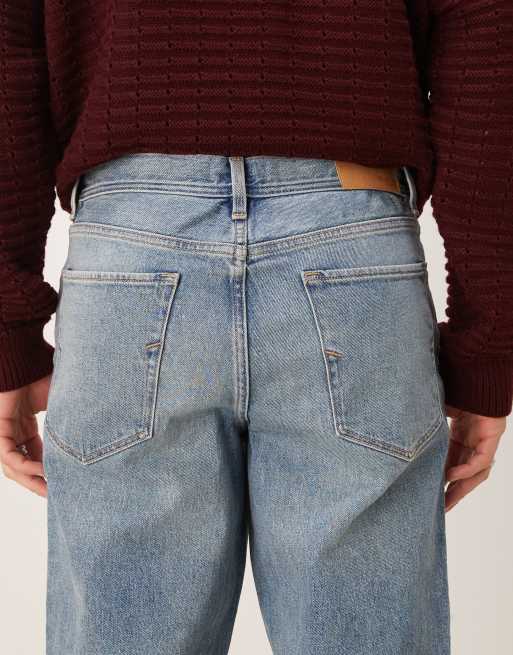 Selected Cole regular tapered fit jeans in mid blue , 4 of 5