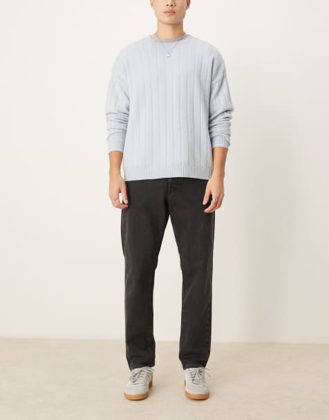 Selected Cole regular tapered fit jeans in black