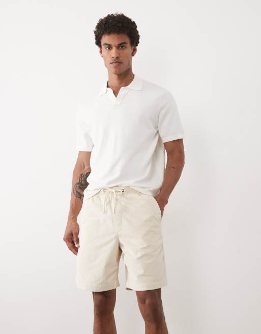 Selected corduroy drawstring shorts in cream, 2 of 5