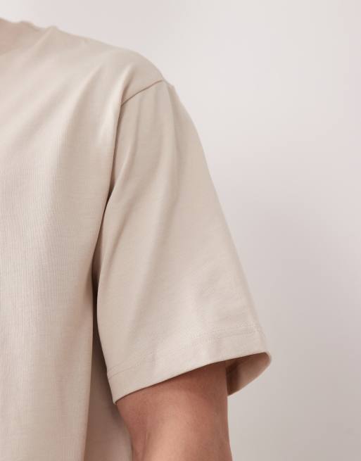 Selected - Cremehvid kraftig T-shirt, 5 af 5