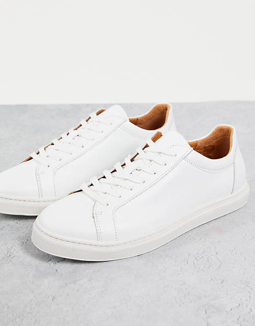 Selected David trainers in white leather | ASOS