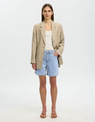 Selected Denim Shorts In Blue