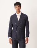 [Selected] Selected double breasted blazer in navy 46 Navy
