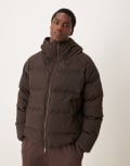 [Selected] Selected down puffer jacket in brown XS Brown