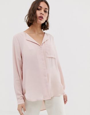 Selected - Dynella - Overhemd met revers-Roze