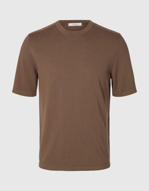 Selected – Dzianinowy top w kolorze czekoladowym, 4 z 5