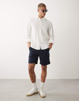 Selected Elasticated Waistband Shorts In Blue