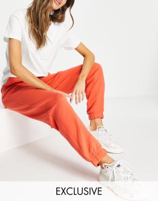 Selected Exclusive cotton jogger in red - ASOS Price Checker