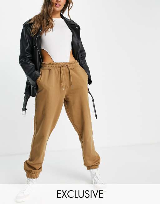 Selected Exclusive - Jogger d'ensemble en coton - Olive - TAN