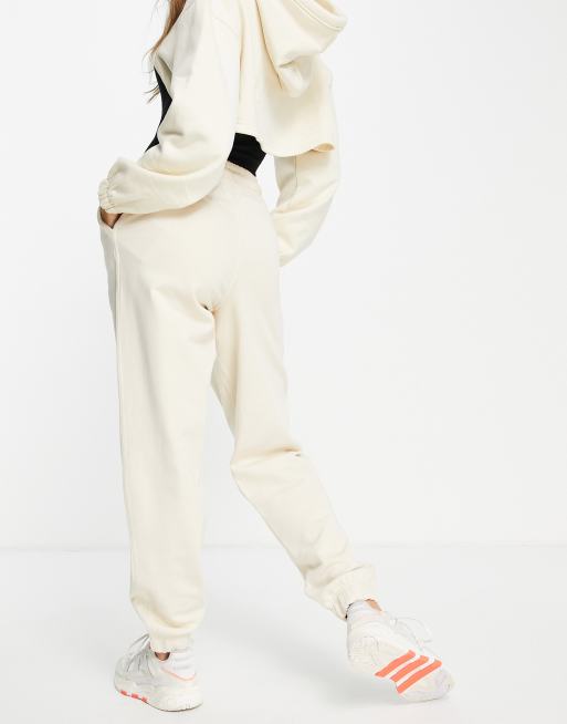 Selected Exclusive - Joggingbroek van katoen in zandkleur, deel van co-ord set - BEIGE, 2 van 4