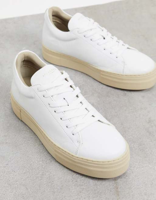 Selected Femme - Baskets chunky avec semelle écru - Blanc