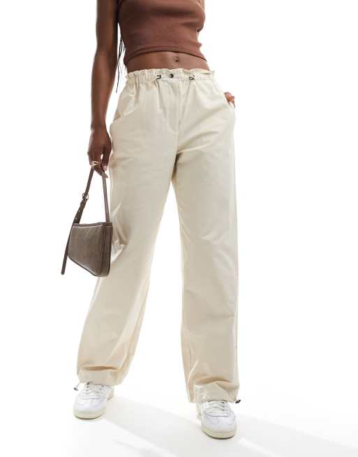 Selected Femme – Beige byxor i oversize