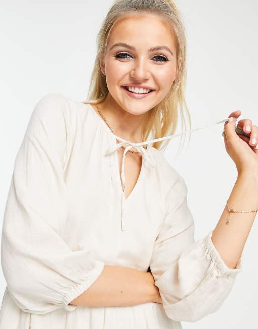 Selected Femme - Beige minikjole, 3 af 4