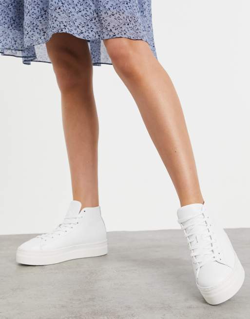 Selected Femme – Białe buty sportowe za kostkę, 2 z 4