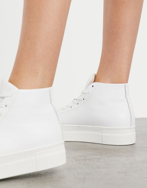 Selected Femme – Białe buty sportowe za kostkę, 3 z 4