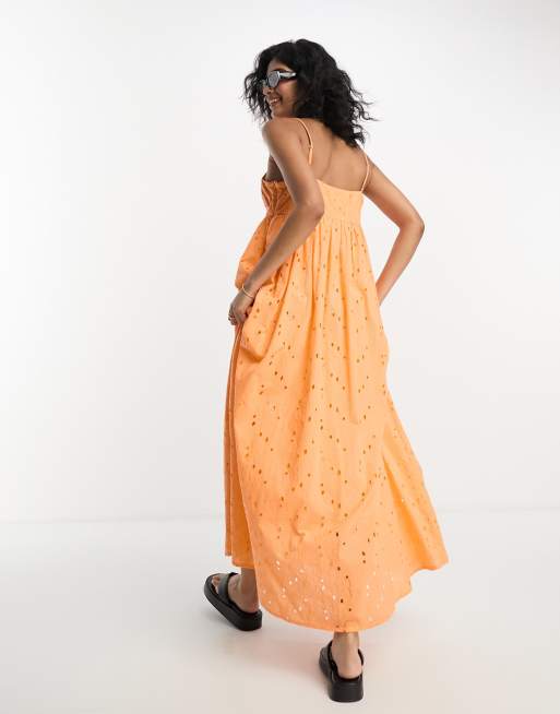 Selected femme sale orange dress