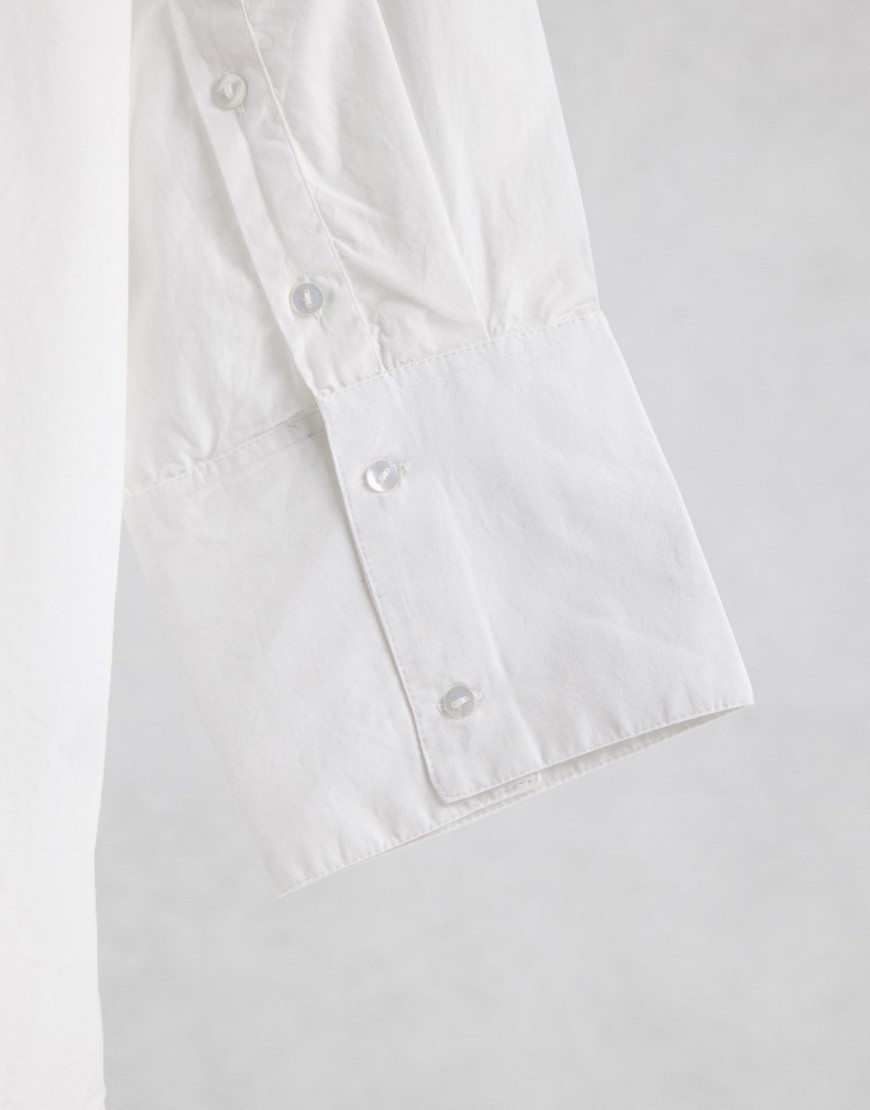 Camicia bianca in cotone con polsino ampio - WHITE-Bianco - Selected Camicia donna  - immagine1