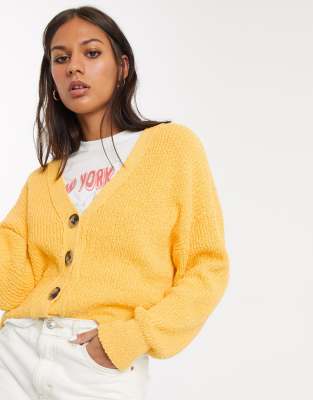 Selected Femme cardigan in yellow | ASOS