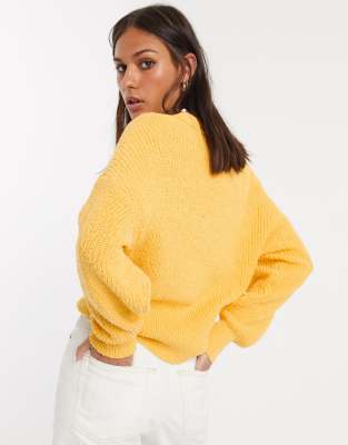 asos yellow cardigan