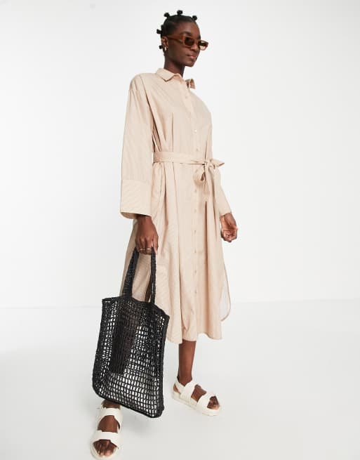 Oversized maxi cheap shirt dress