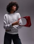 [Selected] Selected Femme crew knitted jumper in grey S GREY