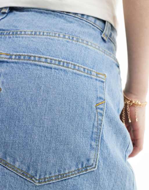 Selected Femme denim maxi skirt in light wash | ASOS