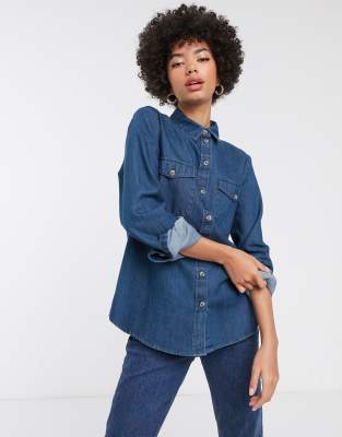 womens denim shirt asos