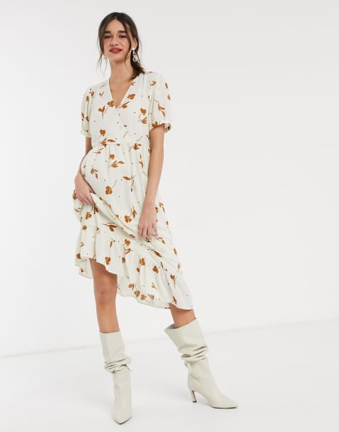 Selected Femme – Geblümtes Wickelkleid