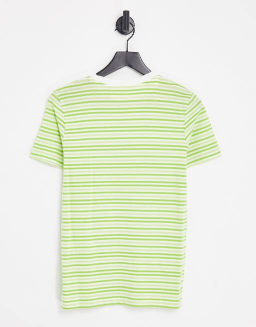 Selected Femme - Gestreept T-shirt in felgroen , 2 van 4